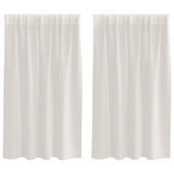 Voile Gordijn Met Gordijnen 2 Pcs Crème 140 X 140 Cm Polyester