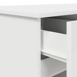 Bureau Met Lade Met Plank 140 X 49 X 76 Cm Bewerkt Hout