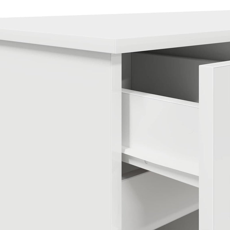 Bureau Met Lade Met Plank 140 X 49 X 76 Cm Bewerkt Hout
