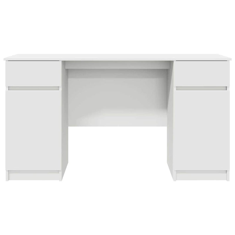 Bureau Met Lade Met Plank 140 X 49 X 76 Cm Bewerkt Hout