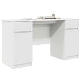 Bureau Met Lade Met Plank 140 X 49 X 76 Cm Bewerkt Hout
