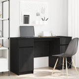 Bureau Met Lade Met Plank 140 X 49 X 76 Cm Bewerkt Hout