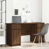 Bureau Met Lade Met Plank 140 X 49 X 76 Cm Bewerkt Hout