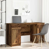Bureau Met Lade Met Plank 140 X 49 X 76 Cm Bewerkt Hout