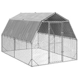 Kippenren Met Dak 2,5X6X2,25 M Gegalvaniseerd Staal