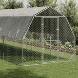 Kippenren Met Dak 2,5X6X2,25 M Gegalvaniseerd Staal