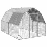 Kippenren Met Dak 2,5X10X2,25 M Gegalvaniseerd Staal