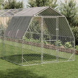 Kippenren Met Dak 2,5X10X2,25 M Gegalvaniseerd Staal