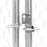Kippenren Met Dak 2,5X10X2,25 M Gegalvaniseerd Staal