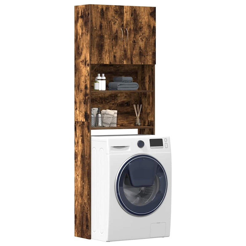 Wasmachinekast 64X24X190 Cm Bewerkt Hout