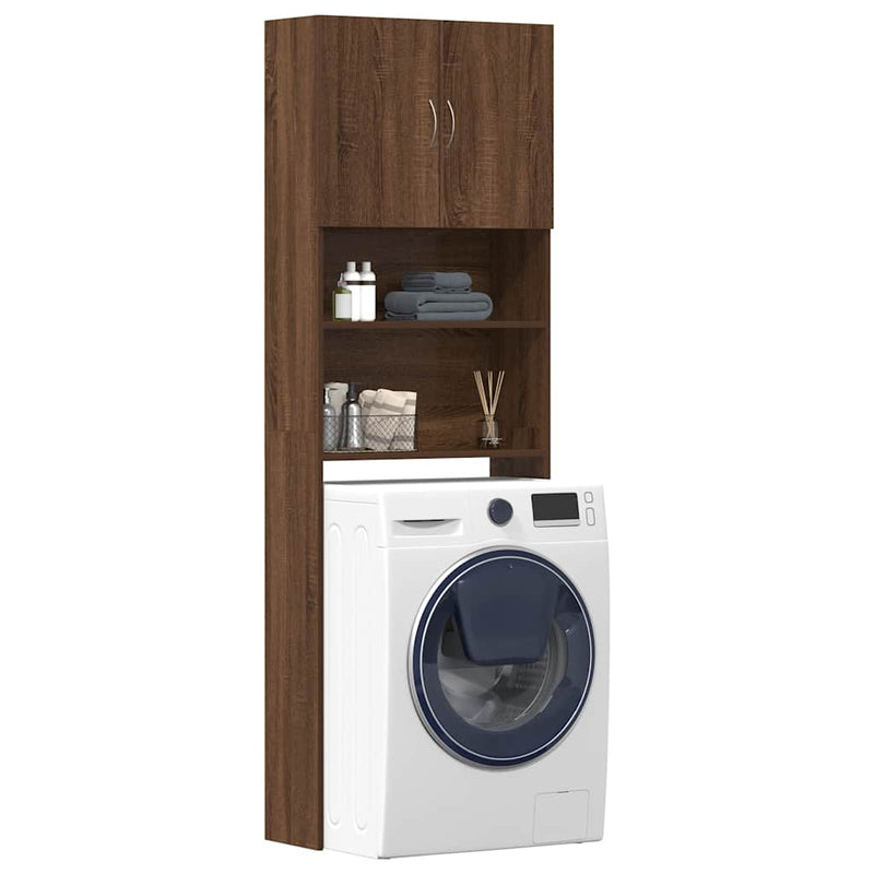 Wasmachinekast 64X24X190 Cm Bewerkt Hout