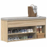 Schoenenbank 102X30,5X45 Cm Bewerkt Hout