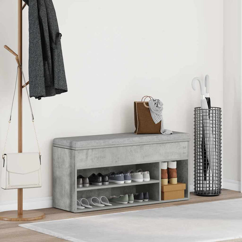 Schoenenbank 102X30,5X45 Cm Bewerkt Hout