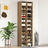 Schoenenkast 54X34X183 Cm Spaanplaat Ambachtelijk Eikenkleurig