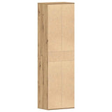 Schoenenkast 54X34X183 Cm Spaanplaat Ambachtelijk Eikenkleurig