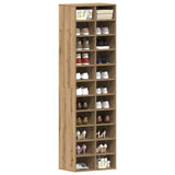 Schoenenkast 54X34X183 Cm Spaanplaat Ambachtelijk Eikenkleurig