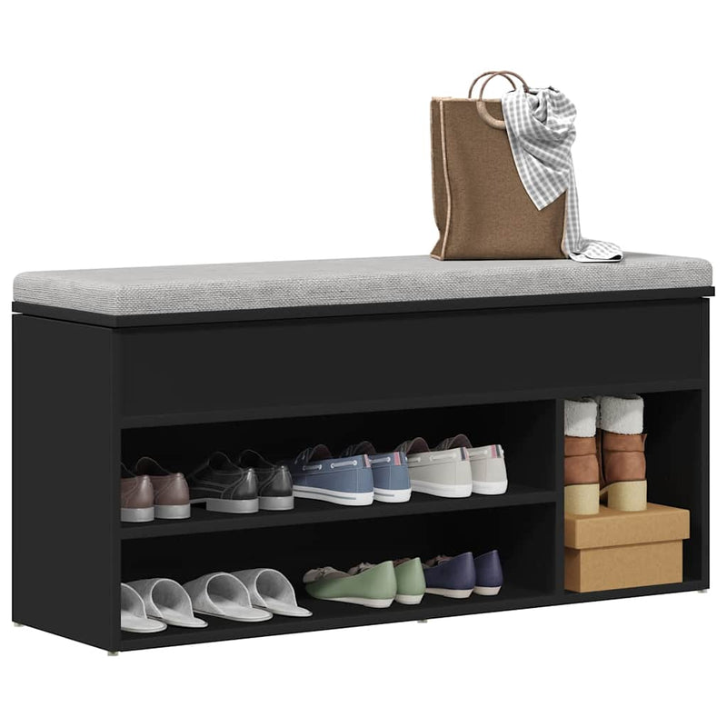 Schoenenbank 102X30,5X45 Cm Bewerkt Hout
