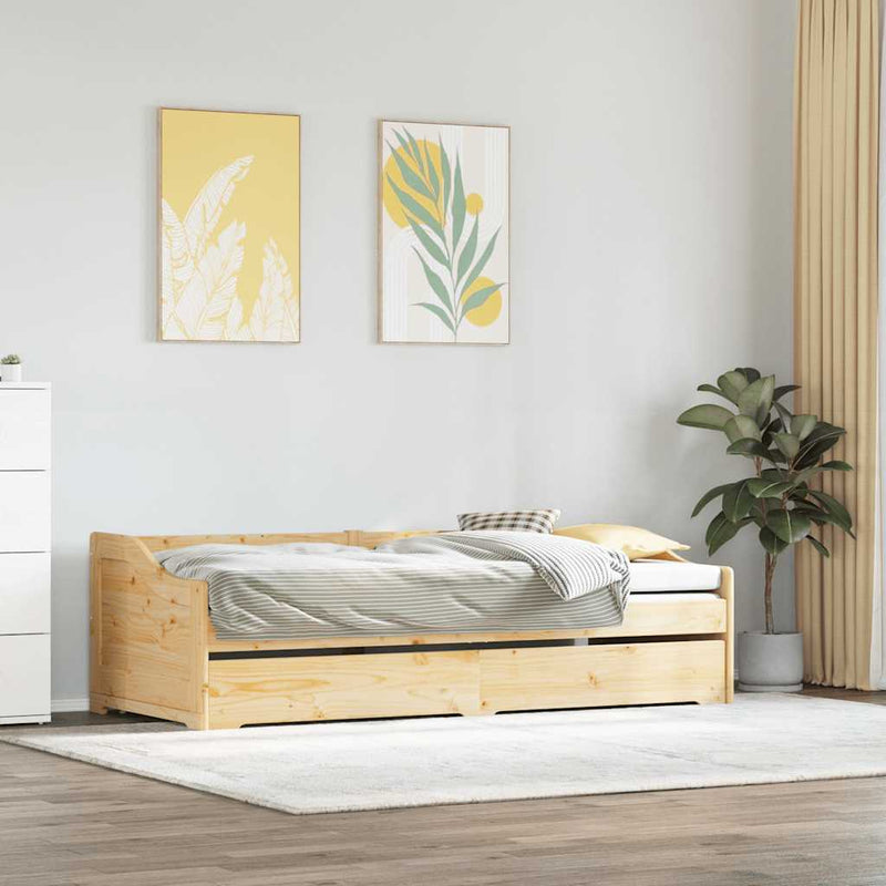 Slaapbank Met Onderschuifbed Zonder Matras Irun 90X200 Cm