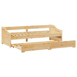 Slaapbank Met Onderschuifbed Zonder Matras Irun 90X200 Cm