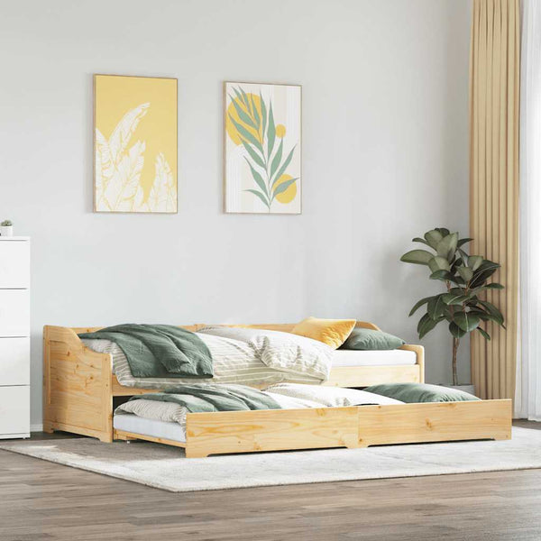 Slaapbank Met Onderschuifbed Zonder Matras Irun 90X200 Cm