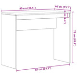 Bureau 90X40X72 Cm Bewerkt Hout