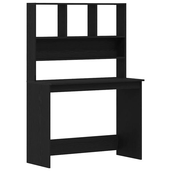 Bureau Met Schappen 102X45X148 Cm Bewerkt Hout Kleur