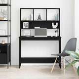 Bureau Met Schappen 102X45X148 Cm Bewerkt Hout Kleur