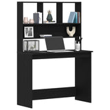 Bureau Met Schappen 102X45X148 Cm Bewerkt Hout Kleur
