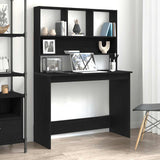 Bureau Met Schappen 102X45X148 Cm Bewerkt Hout Kleur