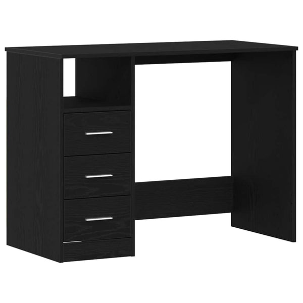 Bureau Met Lades 102X50X76 Cm Bewerkt Hout Kleur