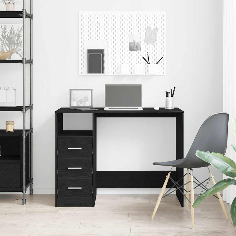 Bureau Met Lades 102X50X76 Cm Bewerkt Hout Kleur