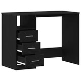 Bureau Met Lades 102X50X76 Cm Bewerkt Hout Kleur