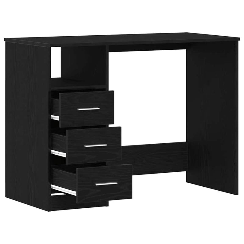 Bureau Met Lades 102X50X76 Cm Bewerkt Hout Kleur