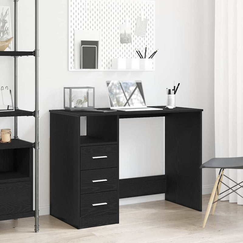 Bureau Met Lades 102X50X76 Cm Bewerkt Hout Kleur