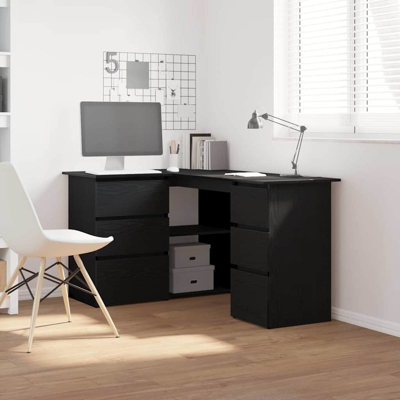 Hoekbureau 145X100X76 Cm Bewerkt Hout Kleurig