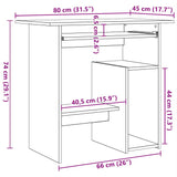 Bureau 80X45X74 Cm Spaanplaat Kleurig