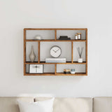 Wandschap 75X16X55 Cm Bewerkt Hout Artisanaal Eikenkleur