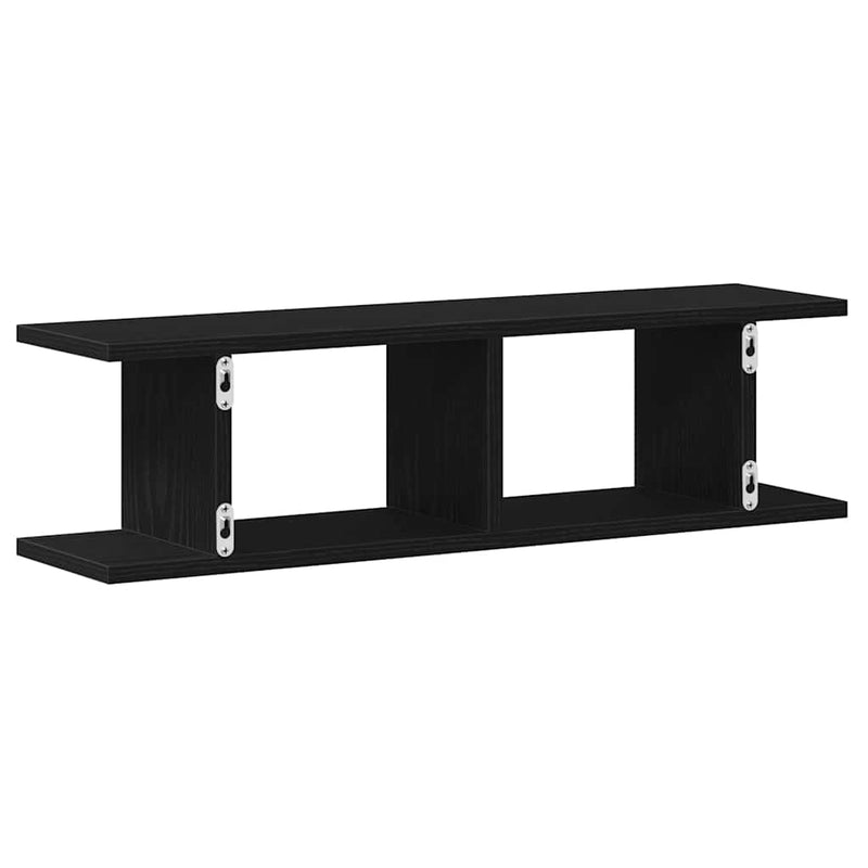 Wandplanken Spaanplaat Kleurig Zwart Eiken
