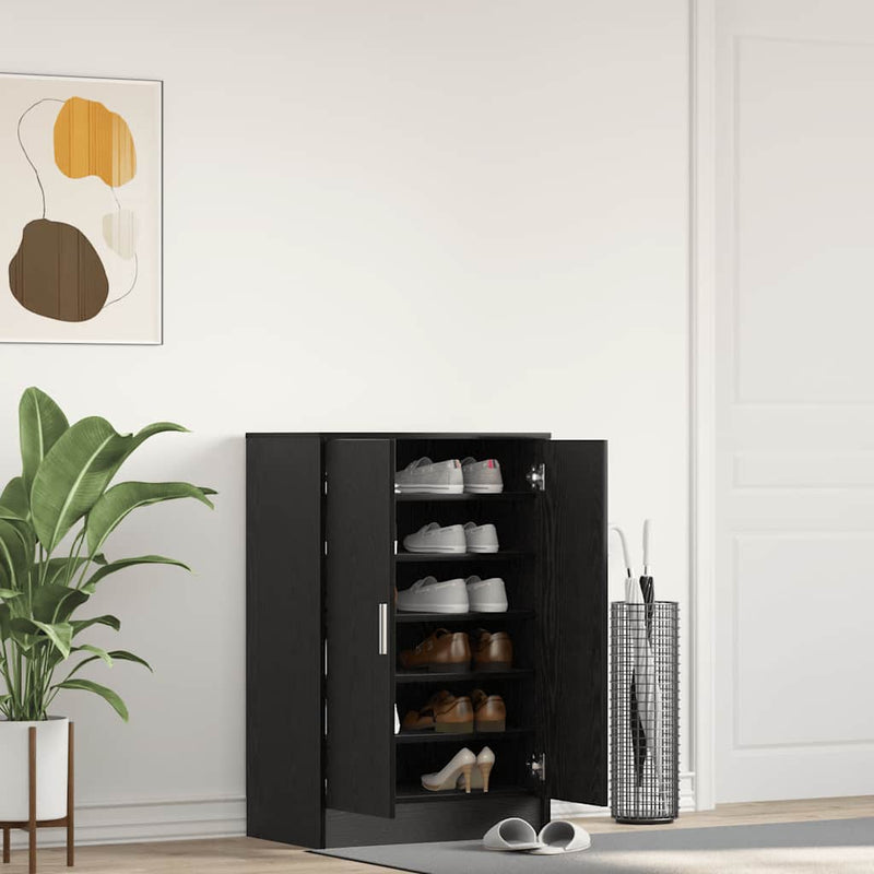 Schoenenkast Bewerkt Hout Artisanaal Eikenkleur