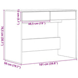 Bureau 101X50X76,5 Cm Spaanplaat Kleurig