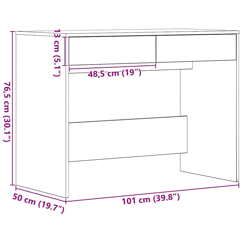 Bureau 101X50X76,5 Cm Spaanplaat Kleurig