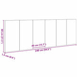 Hoofdbord 240 X 1,5 X 80 Cm Bewerkt Hout