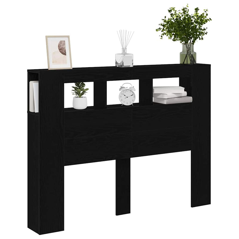 Led Hoofdbord 140 X 18,5 X 103,5 Cm Bewerkt Hout