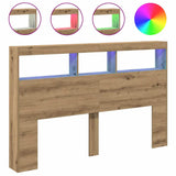 Hoofdbordkast Met Led Artisan Eikenkleurig