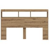 Hoofdbordkast Met Led Artisan Eikenkleurig