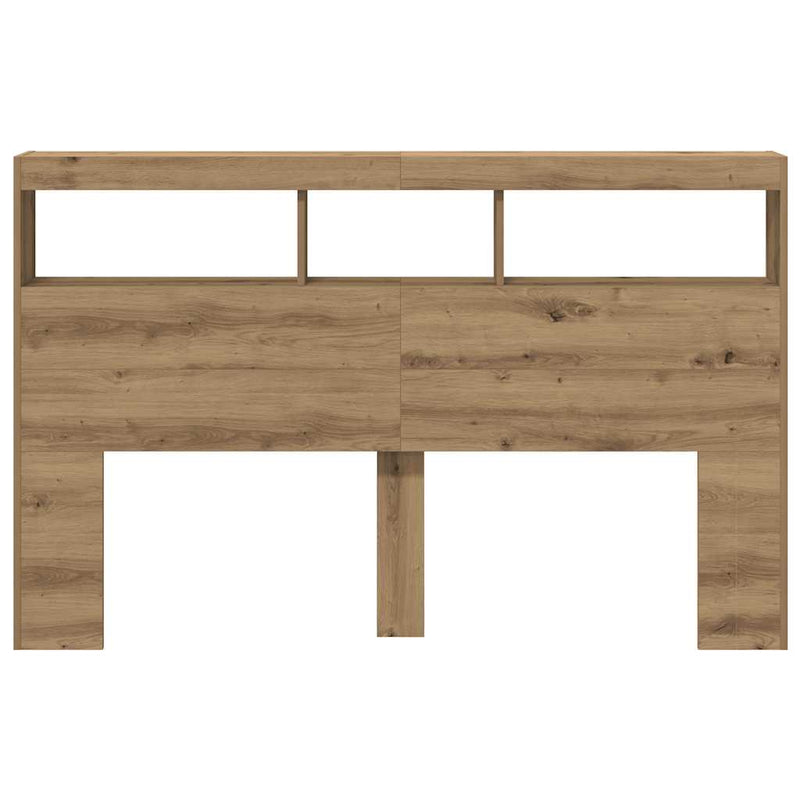 Hoofdbordkast Met Led Artisan Eikenkleurig