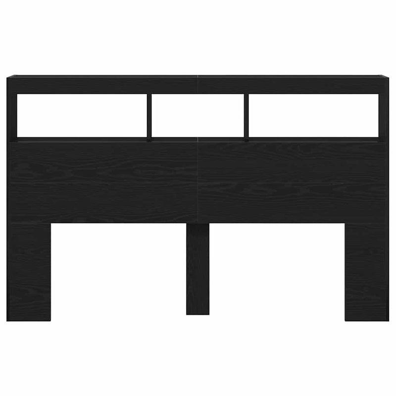 Hoofdbordkast Met Led Eikenkleurig Zwart