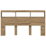 Hoofdbordkast Met Led Artisan Eikenkleurig