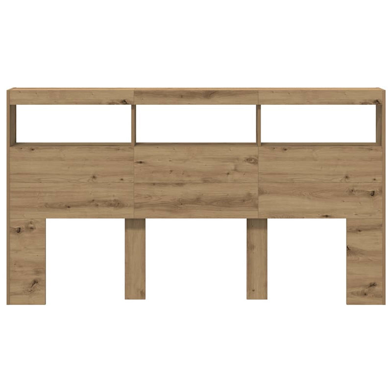 Hoofdbordkast Met Led Artisan Eikenkleurig