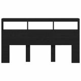 Hoofdbordkast Met Led Eikenkleurig Zwart